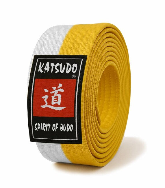 Katsudo Master Ζώνη Obi, Λευκό-Κίτρινο