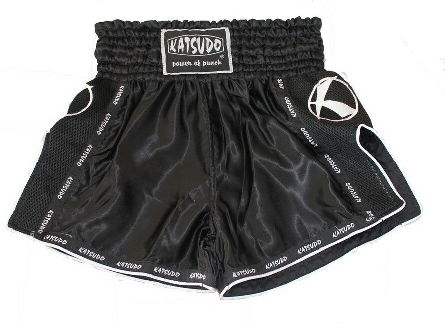 Katsudo Hurricane σορτς Muay Thai, μαύρο