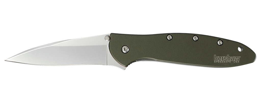 Kershaw Leek Τσέπης Μαχαίρι 7,6 cm, Λαδί Πράσινο, Αλουμίνιο