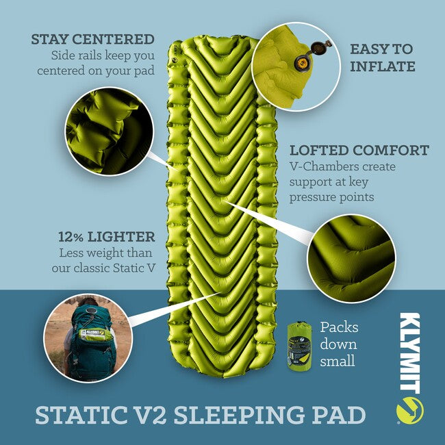 Klymit Static V2 αφρώδες στρώμα, πράσινο