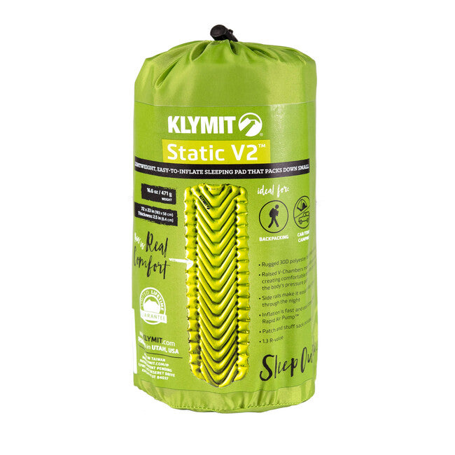 Klymit Static V2 αφρώδες στρώμα, πράσινο