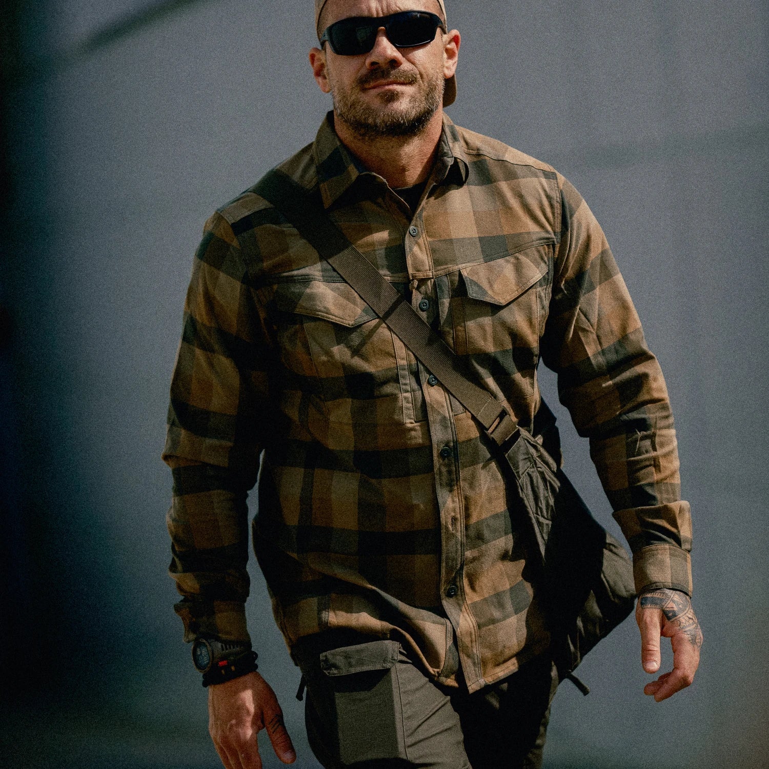 Helikon-Tex Defender Mk2 Nylon Sorona Blend košeľa, Dark Ochre Plaid