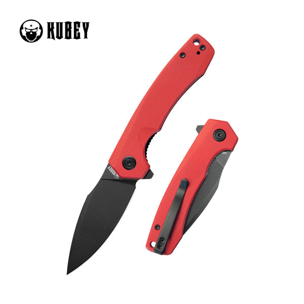 KUBEY Calyce Drop Pt. αναδιπλούμενο μαχαίρι, Red/Black