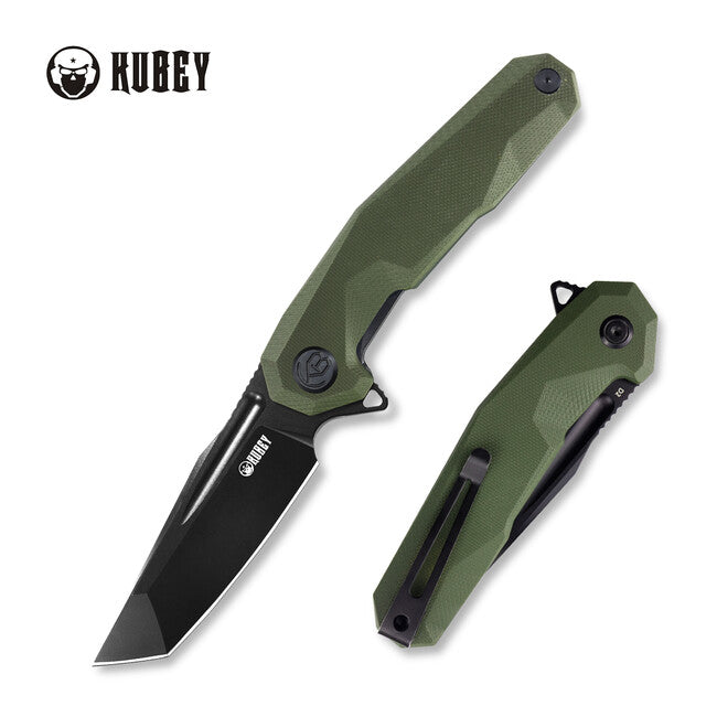KUBEY Carve Αναδιπλούμενο Μαχαίρι Ατσάλι D2, πράσινο