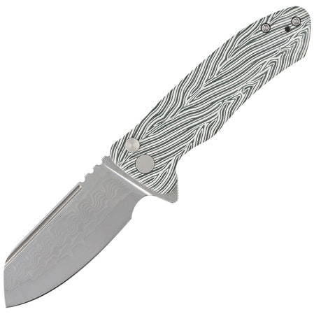 KUBEY Creon S Μαχαίρι Αναδιπλούμενο Damascus & Green