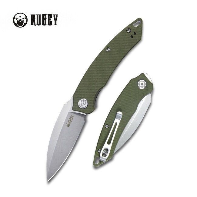 KUBEY Μαχαίρι Πτυσσόμενο Leaf Green G10