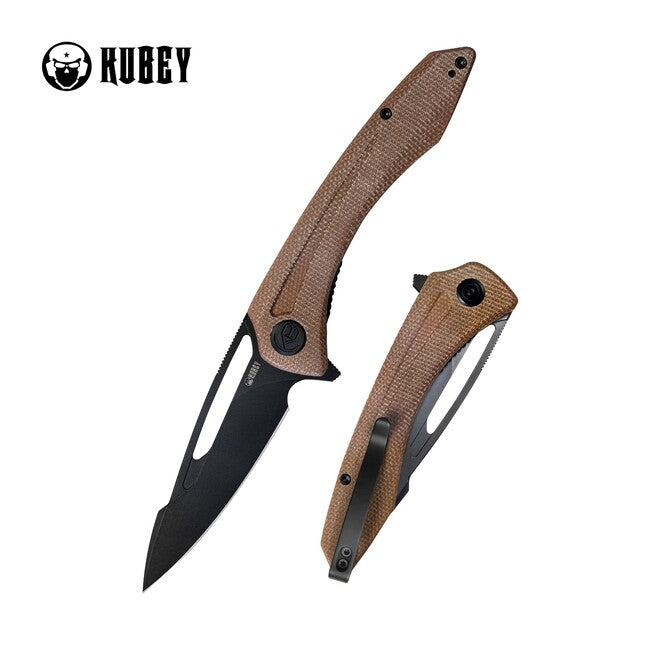 KUBEY Merced Μαχαίρι Αναδιπλούμενο Tan Micarta