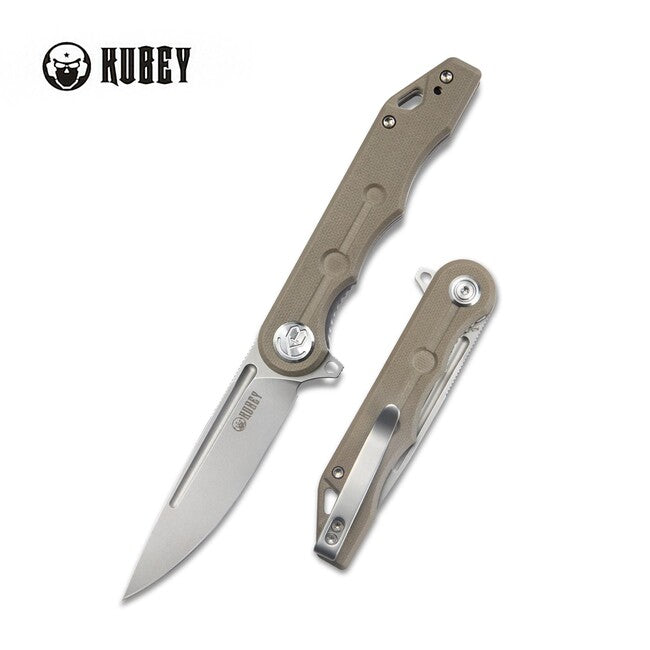 KUBEY Mizo Πτυσσόμενο Μαχαίρι Tan G10