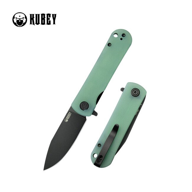 KUBEY NEO Outdoor αναδιπλούμενο μαχαίρι Νεφρίτης & Μαύρο