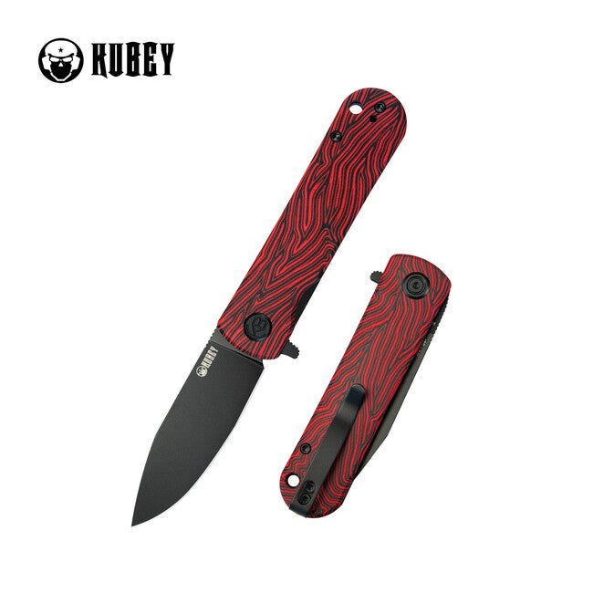 KUBEY NEO Μαχαίρι Πτυσσόμενο Outdoor, Κόκκινο-Μαύρο Γυναικείο & Μαύρο