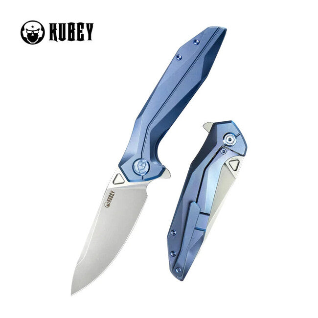 KUBEY Nόζ Nova Με Κλείσιμο, Μπλε Titanium