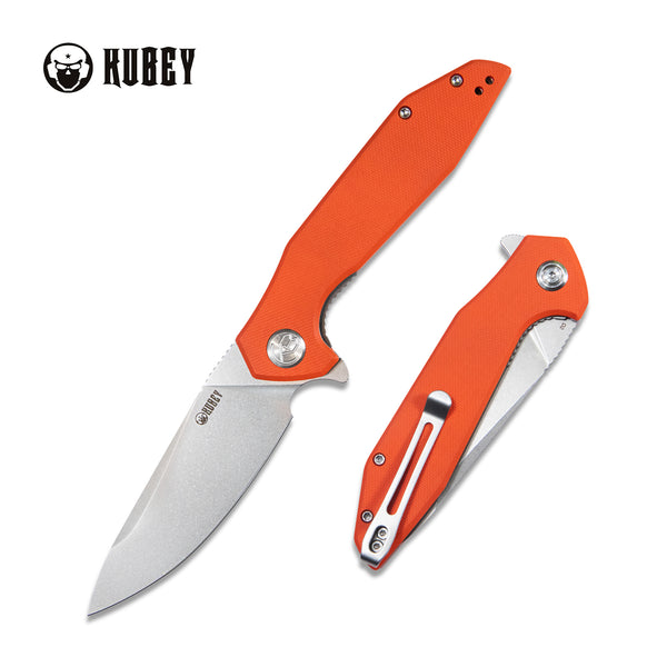 KUBEY Nova Μαχαίρι Flipper Ατσάλι D2, Πορτοκαλί