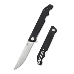 KUBEY Pylades Folding Knife Black G10