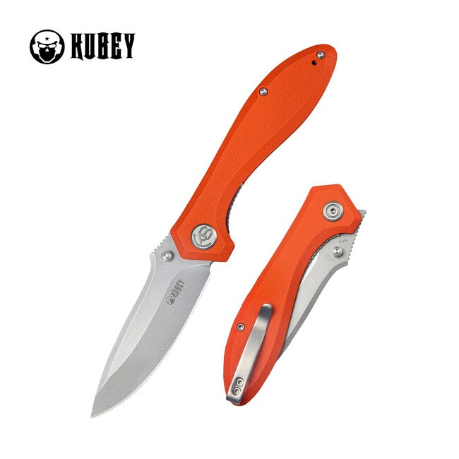 KUBEY Ruckus Μαχαίρι με Αναδιπλούμενη Λάμα Πορτοκαλί G10