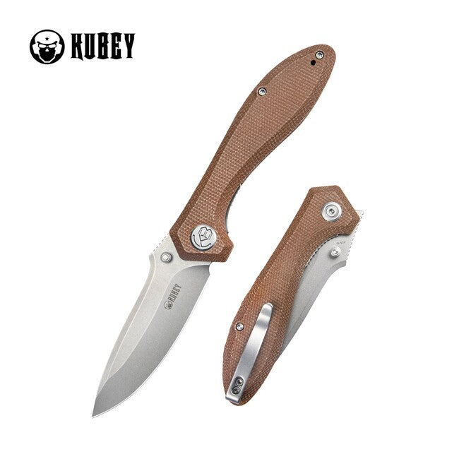 KUBEY Ruckus Μαχαίρι Αναδιπλούμενο Tan Micarta