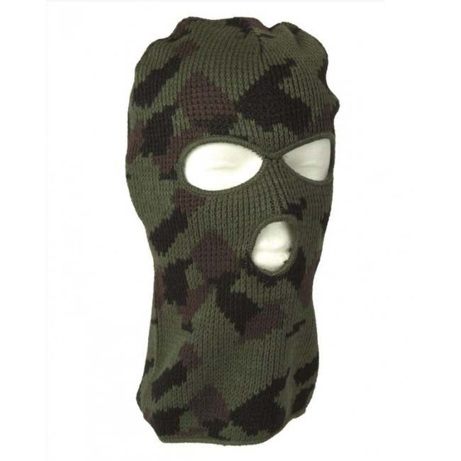 Mil-Tec Κουκούλα 3 Οπές Camo Woodland