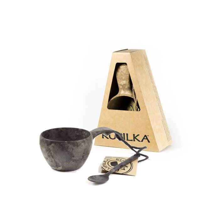 Κούπα Kupilka με Κουταλάκι, 210 ml, Μαύρη