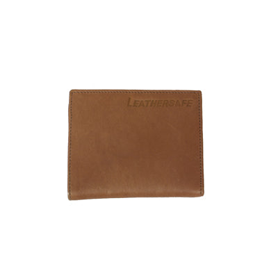 Leathersafe καφέ πορτοφόλι