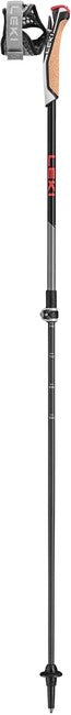 LEKI Ραβδοί Nordic Walking Instructor Lite, Σκούρο Ανθρακί-Ασημί Γκρι-Φωτεινό Κόκκινο, 100 - 125 cm