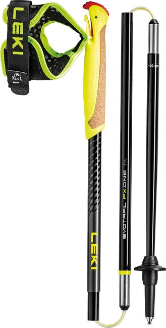 LEKI Evotrail FX.One TA Ραβδοί Trail Running, Μαύρο-Νέον Κίτρινο-Σκούρο Ανθρακί