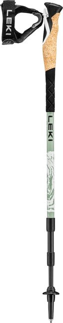 LEKI Cross Hike Carbon Ράβδοι Trekking, Πράσινο Φθόνος-Λευκό-Μαύρο, 100 - 135 cm