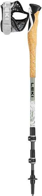 LEKI Cross Trail Carbon Σκανδιναβικές Ράβδοι Περιπάτου, Λευκό-Envy Πράσινο-Μαύρο, 100 - 135 cm
