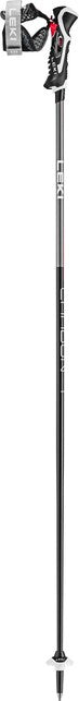 LEKI Carbon 14 3D Μπαστούνια Σκι Κατάβασης, Μαύρο/Σκούρο Ανθρακί/Ανοιχτό Κόκκινο