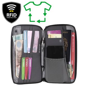 Lifeventure Θήκη Ταξιδίου για Έγγραφα με Προστασία RFID, Γκρι