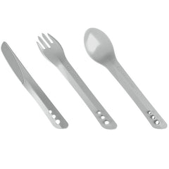 Lifeventure Ellipse Cutlery Set, Light Grey