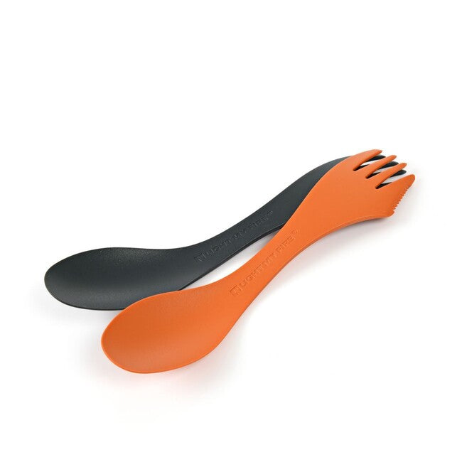 LIGHT MY FIRE Spork Πολυλειτουργικό Κουτάλι Medium 2 τεμάχια, Πορτοκαλί/Μαύρο