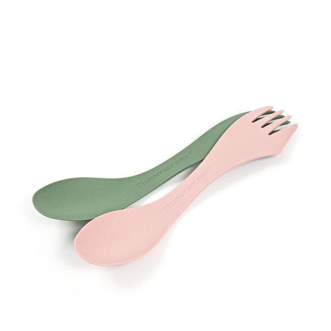 LIGHT MY FIRE Spork Medium Κουταλοπήρουνα Πολυλειτουργική 2τεμάχια, Πράσινο/Κρεμ