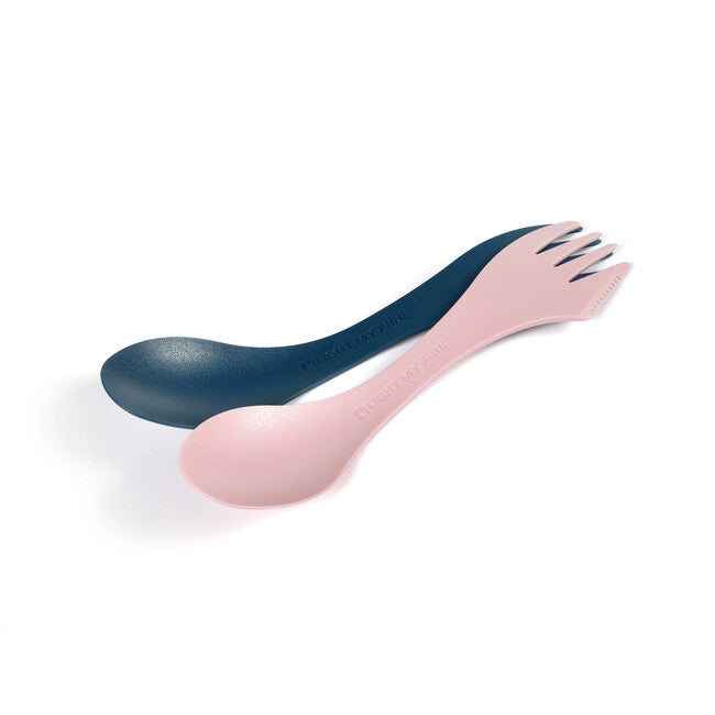 LIGHT MY FIRE Spork Original Πολυλειτουργική Κουτάλι 2 τεμάχια, μπλε/ροζ