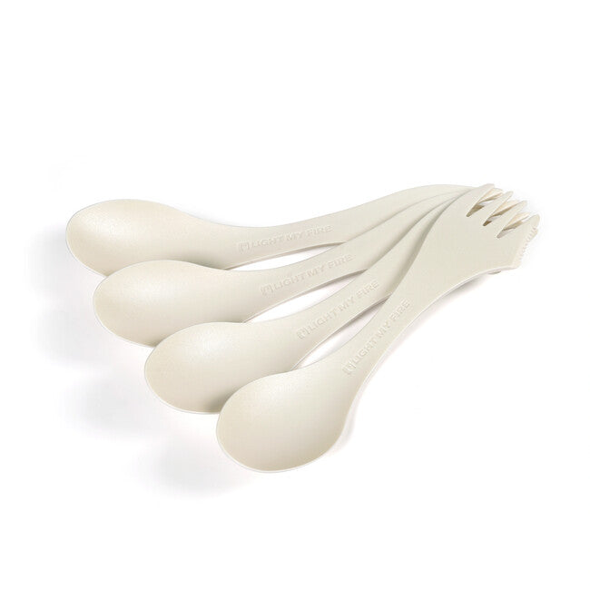LIGHT MY FIRE Spork original πολυλειτουργικό κουτάλι 4 τεμάχια, κρεμώδες