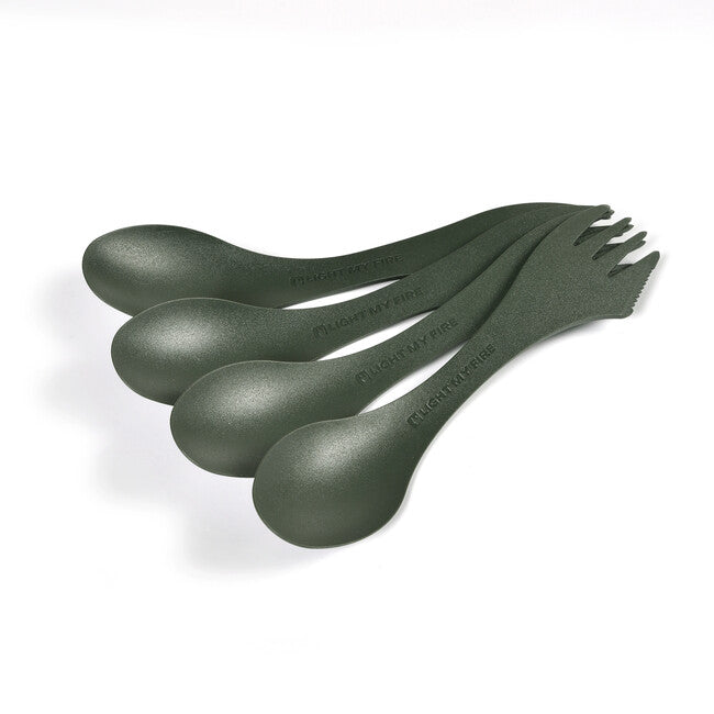 LIGHT MY FIRE Spork Original Πολυλειτουργική Κουτάλα 4 τεμάχια, πράσινο