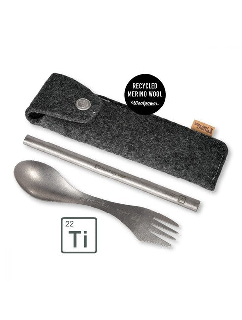 LIGHT MY FIRE Spork'n Straw Kit πολυλειτουργικό κουτάλι, τιτανίου
