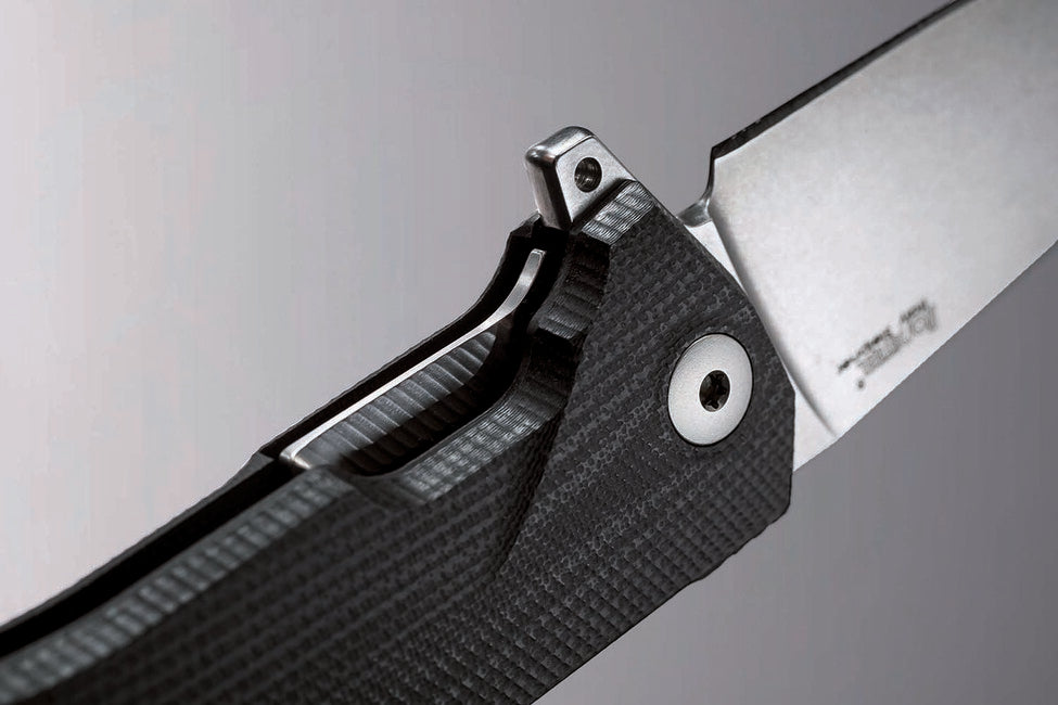 Lionsteel KUR Μαχαίρι Τσέπης με Λάμα Sleipner BK, Πολύ Ανθεκτικό, Μαύρο