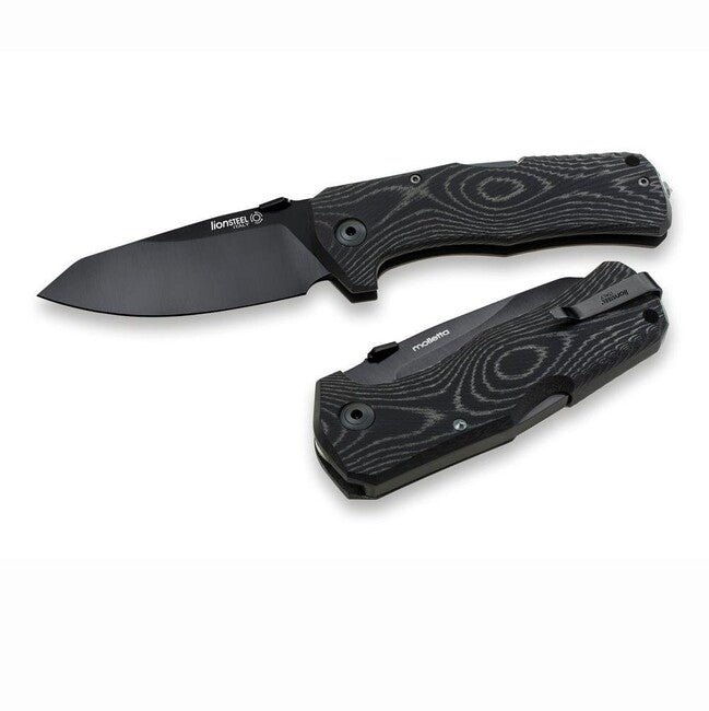 Lionsteel TM1 MB εξαιρετικά ανθεκτικό διπλογνάθο μαχαίρι με μαύρη λάμα