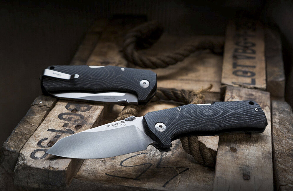 Lionsteel TM1 πολύ ανθεκτικό μαχαίρι τσέπης με λαβή από micarta, MS