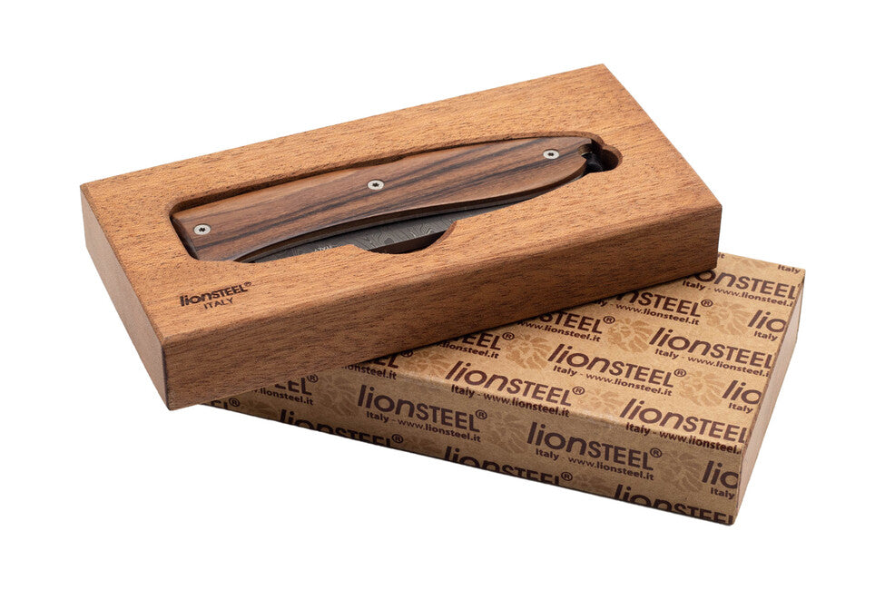 Lionsteel Opera Μαχαίρι Τσέπης με Λάμα Δαμασκό 8800D-ST