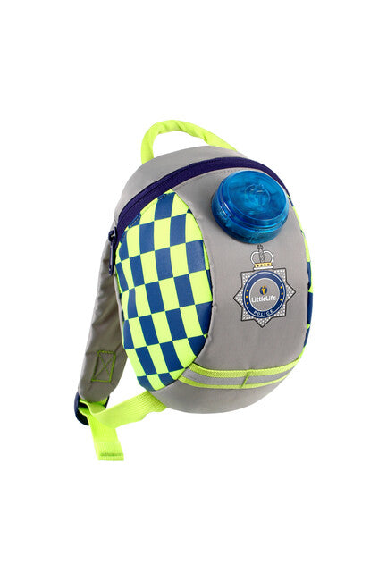 LittleLife Σακίδιο Πλάτης Emergency για Μωρά Police, 2 L με Αναβοσβήνον Φως