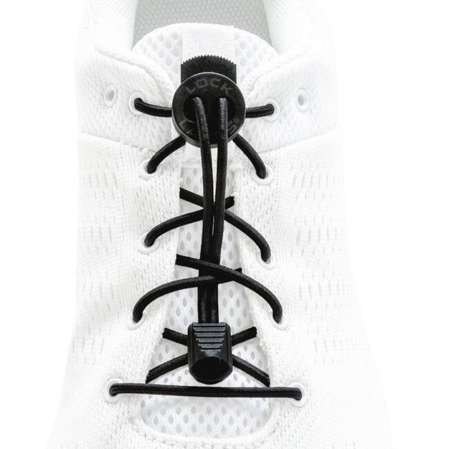 Lock Laces κορδόνια παπουτσιών, μαύρο solid