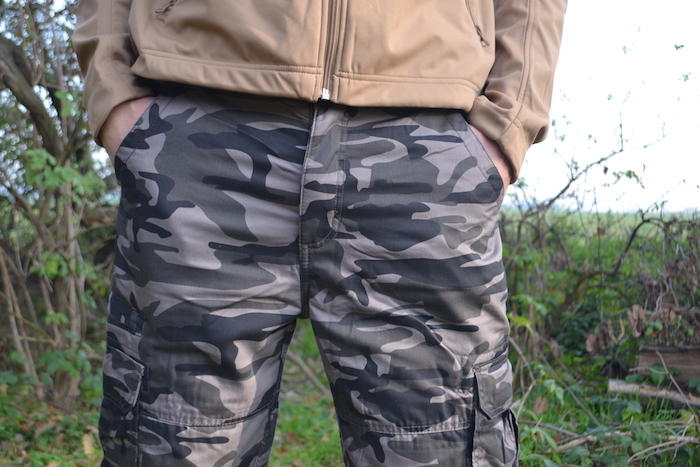 Loshan Lorenzo παντελόνι camo γκρι μοτίβο