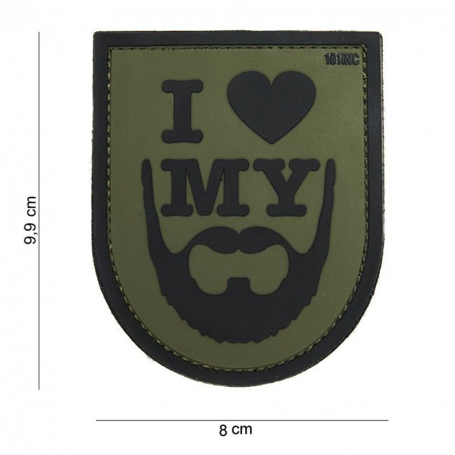 WARAGOD Σήμα PVC "I love my beard"