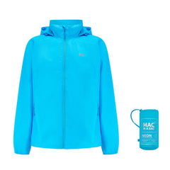 Mac in a Sac Mias Origin 2 waterproof jacket, neon blue