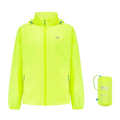 Mac in a Sac Mias Origin 2 waterproof jacket, neon yellow
