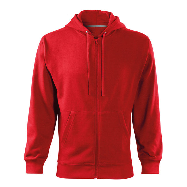 Malfini Trendy Zipper Φούτερ με Κουκούλα Ανδρικό 300g/m2, Κόκκινο