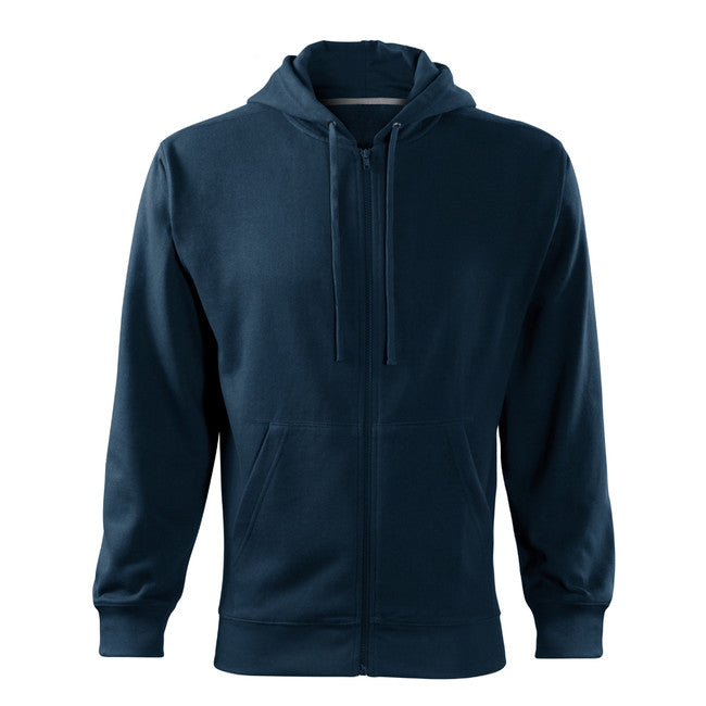 Malfini Trendy Zipper Φούτερ με Κουκούλα 300g/m2, Σκούρο Μπλε