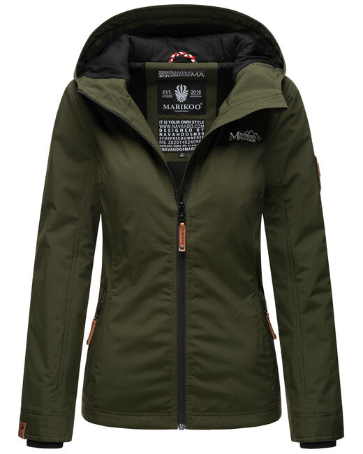 Marikoo BROMBEERE Μπουφάν Μεταβατικό Γυναικείο με Κουκούλα