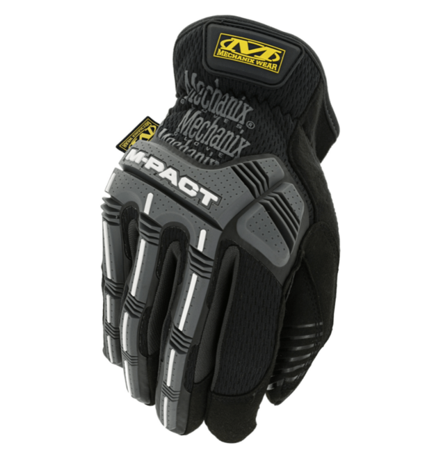 Mechanix M-Pact Open Cuff γάντια εργασίας, μαύρο/γκρι