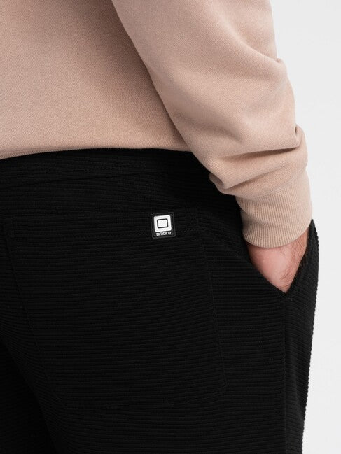 Ombre V1 ανδρικό jogger παντελόνι φόρμας, μαύρο